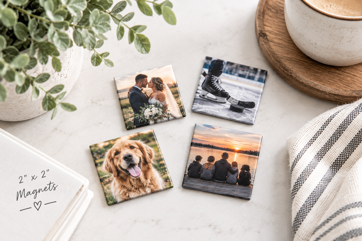 4-Pack Custom 2"x2" Photo Magnets